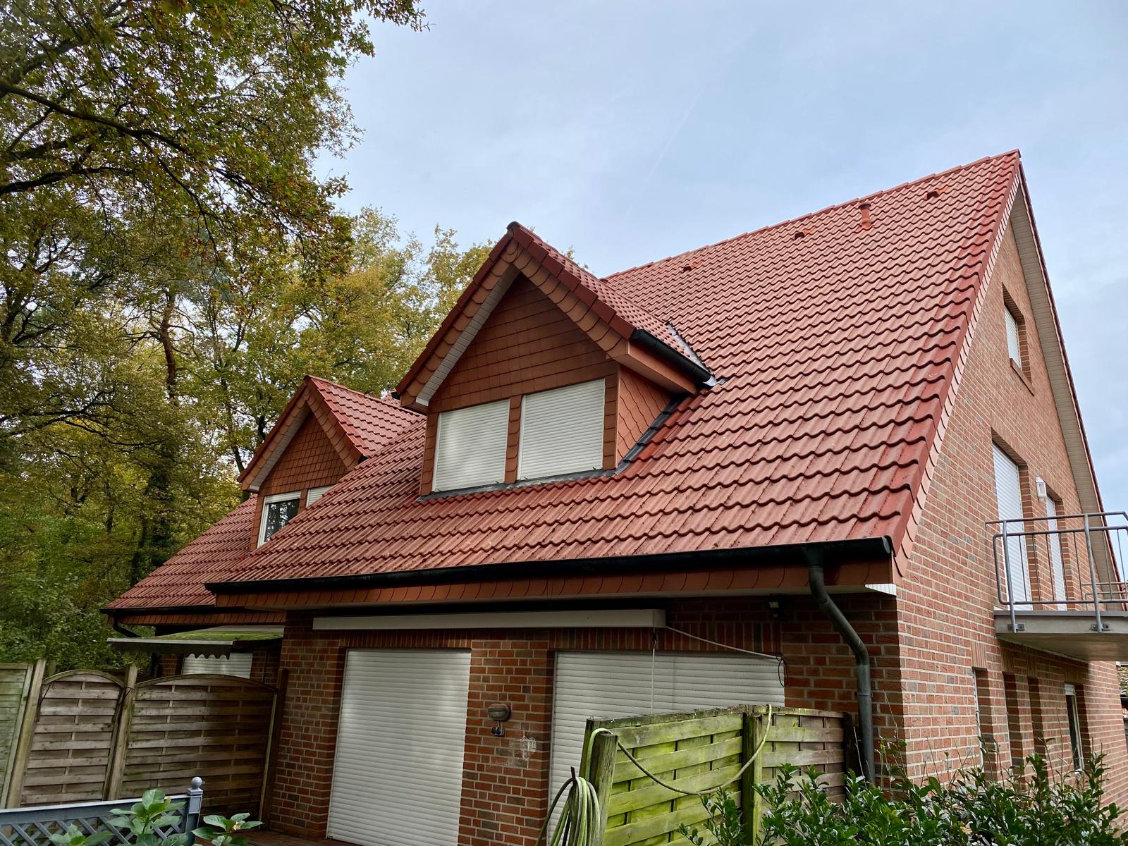 Vollst&auml;ndig gereinigte Dachfl&auml;che nach dem Wolters-Verfahren